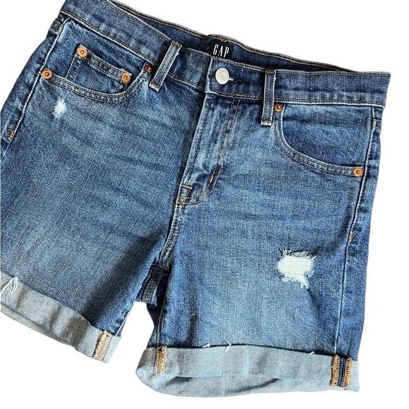 Gap denim jean shorts 5inch light indigo size 26 - Picture 6 of 13